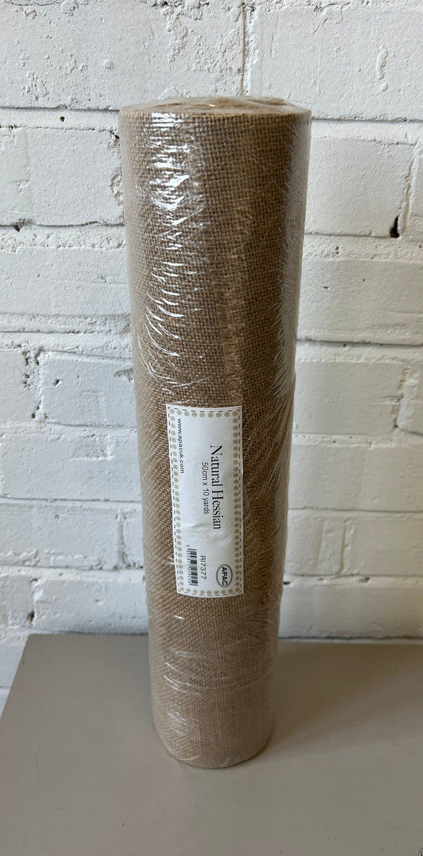 Hessian Natural 50cm wide x 10yds long British Flowers direct by