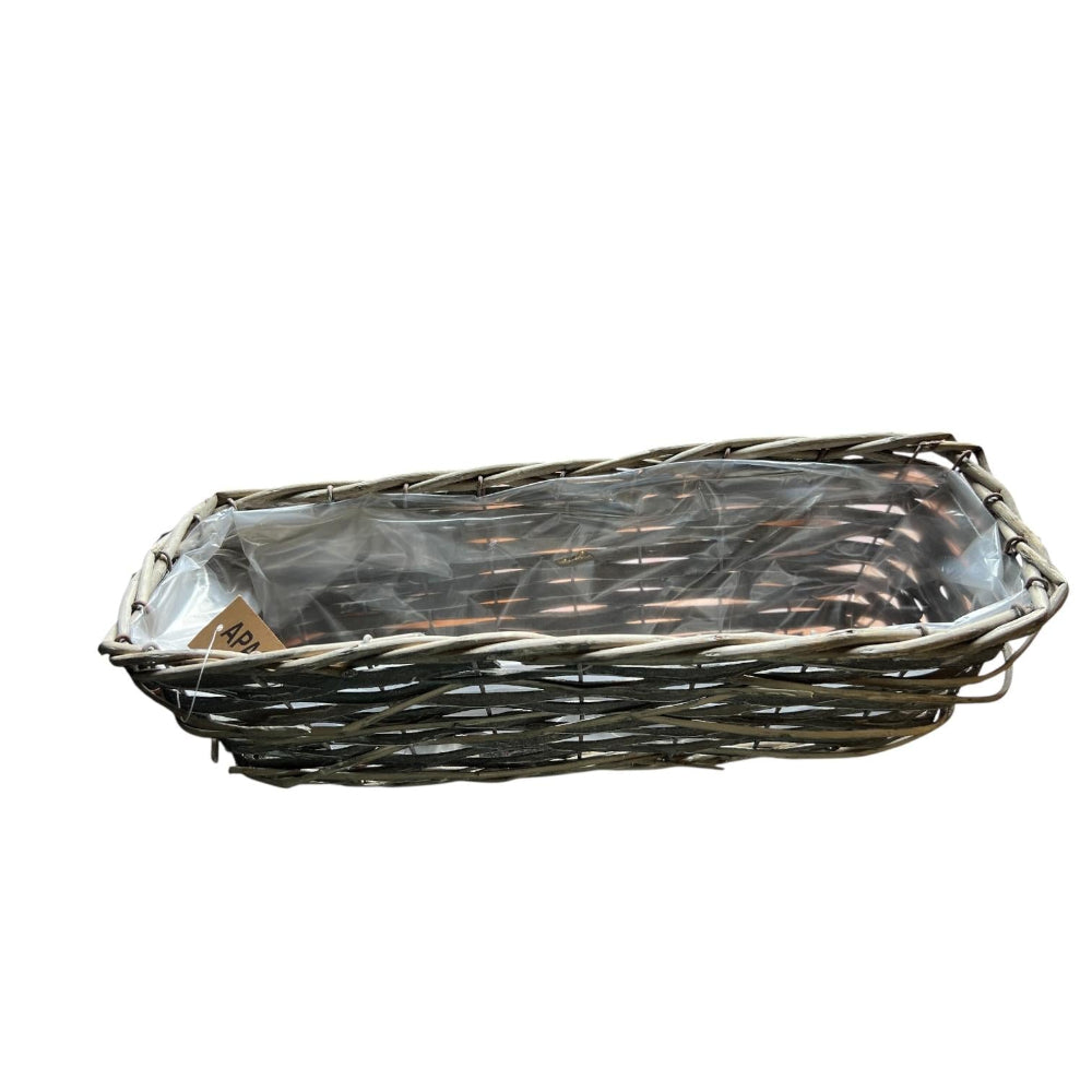 plastic lined wicker basket online