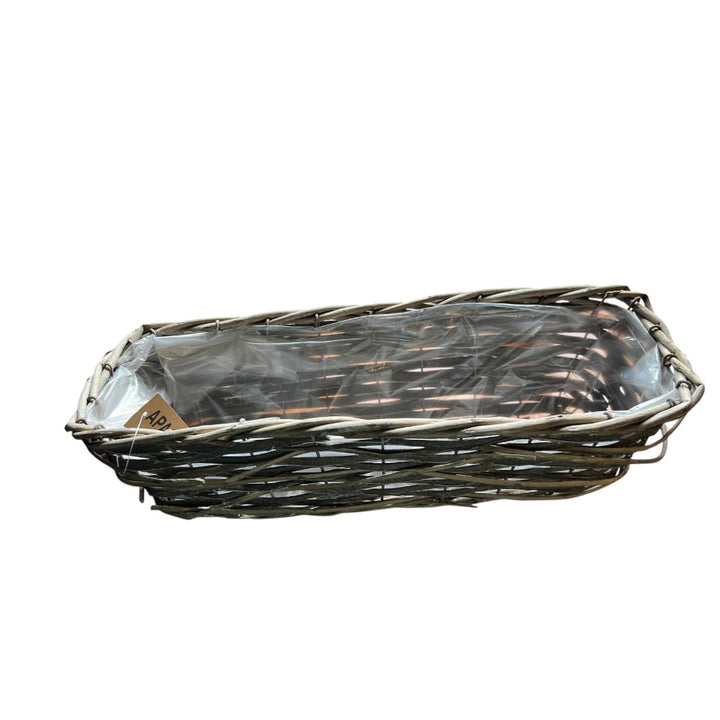 plastic lined wicker basket online