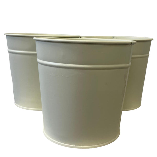 Zinc Pot cover Pale Ivory