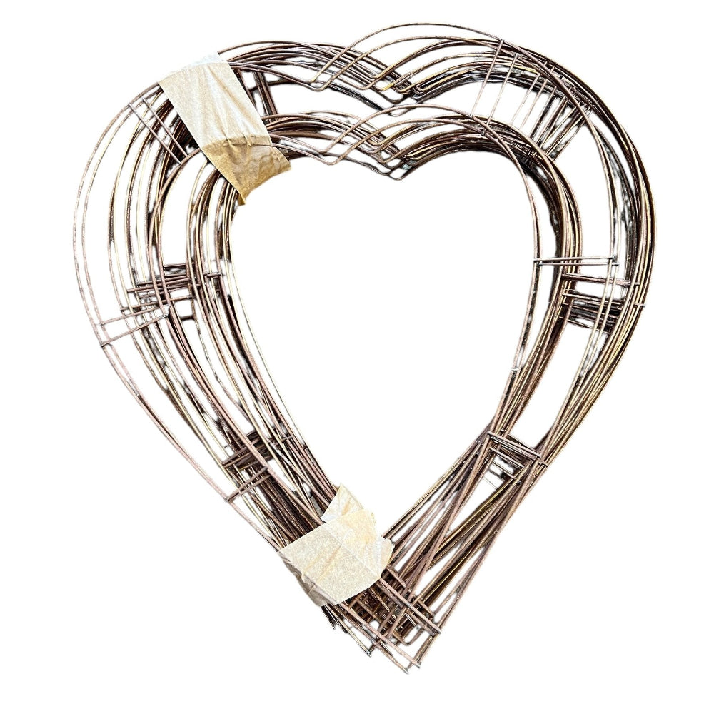 wire heart frame wreath