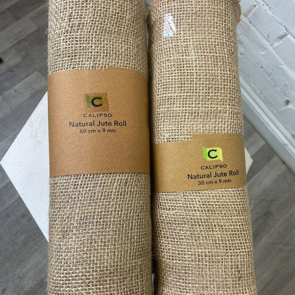 Jute Hessian Natural - 30cm wide x 9m long JUT014