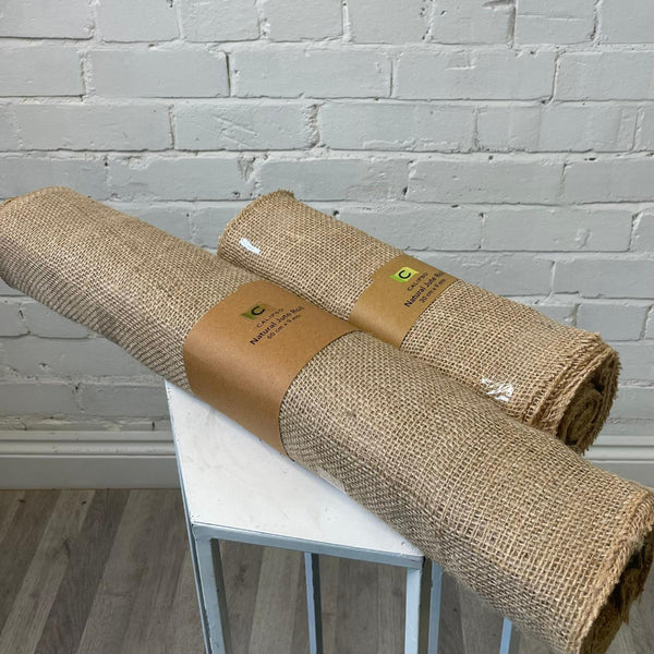 Jute Hessian - Natural - 60cm wide x 9m long JUT015