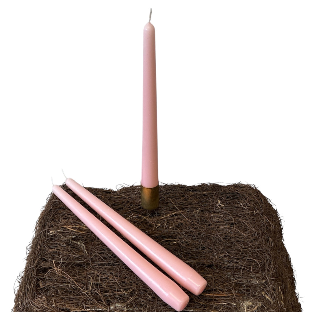 Slow Burn Tapered Candle - VARIOUS COLOURS - German Vegan Wax 25cm - (Pack of 4)