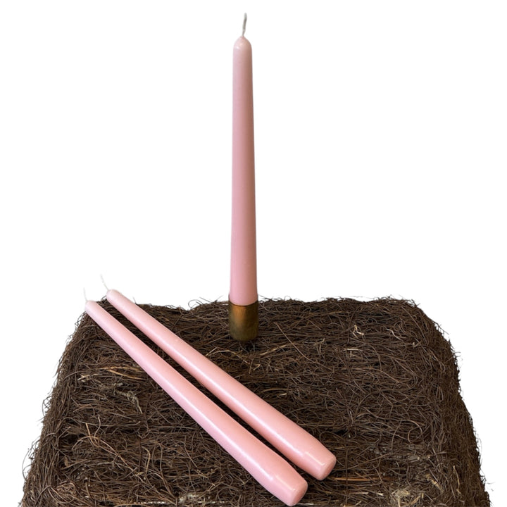 Slow Burn Tapered Candle - VARIOUS COLOURS - German Vegan Wax 25cm - (Pack of 4)