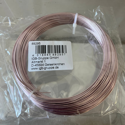 Wire - Aluminum 1mm Pink Decorative Round