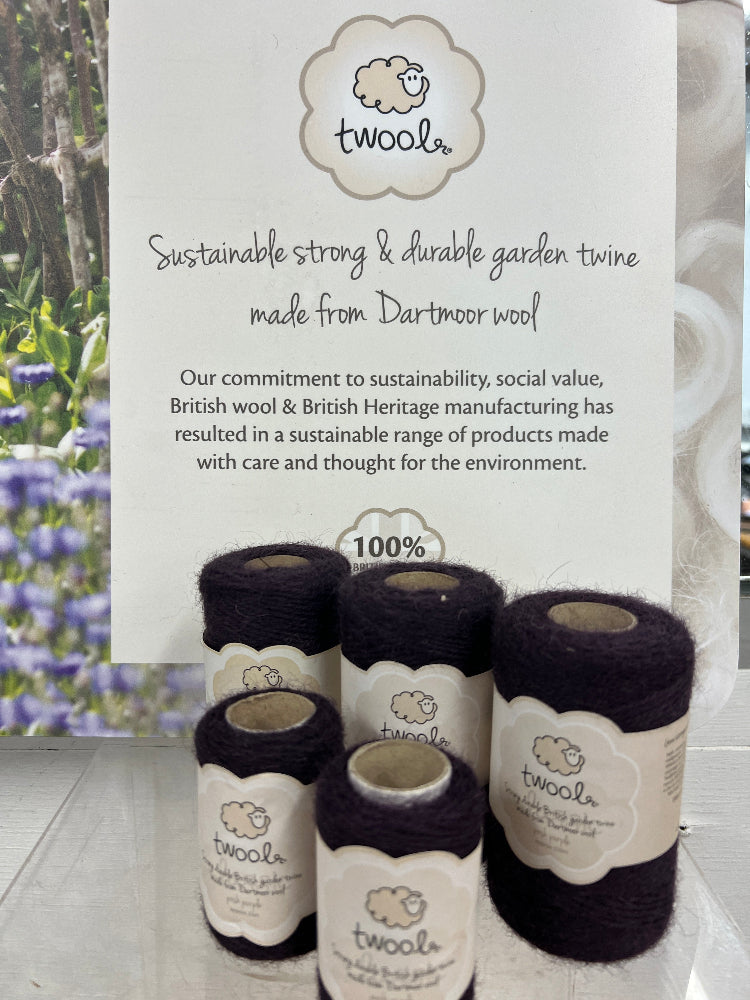purple florist twine 100% british wool