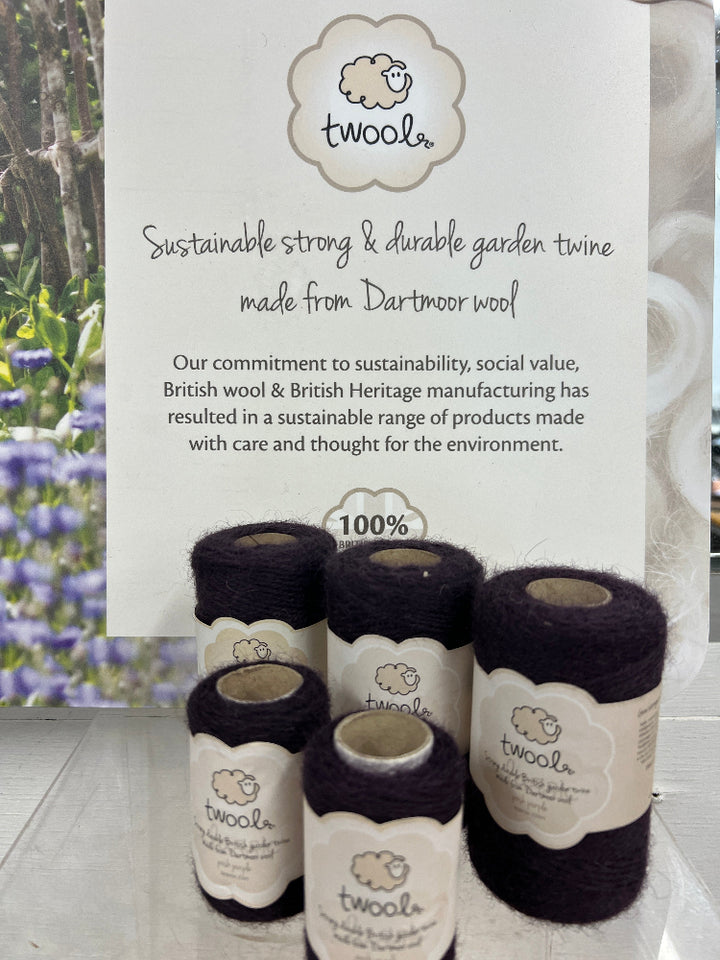 purple florist twine 100% british wool