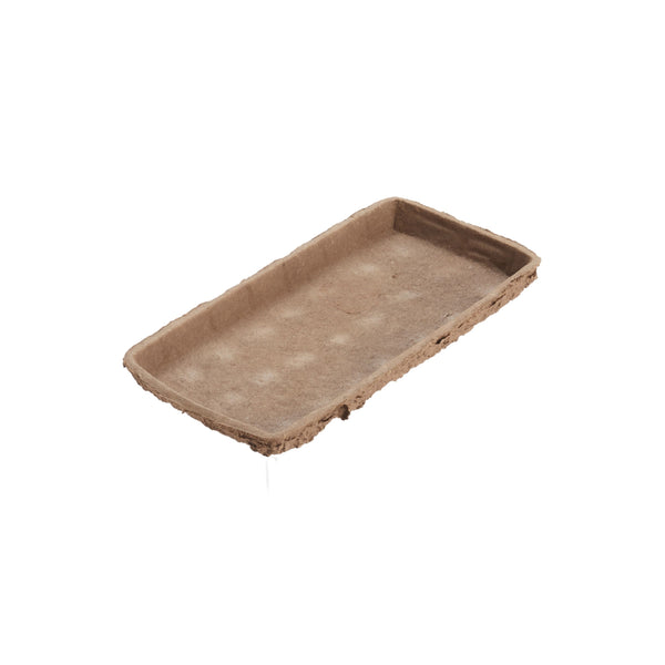 Brown cardboard tray on a white background