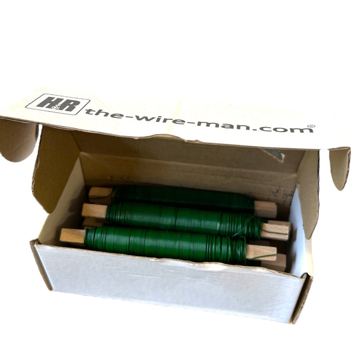 Eco-friendly 0.57mm green mossing wire roll for natural wreath and floral design

