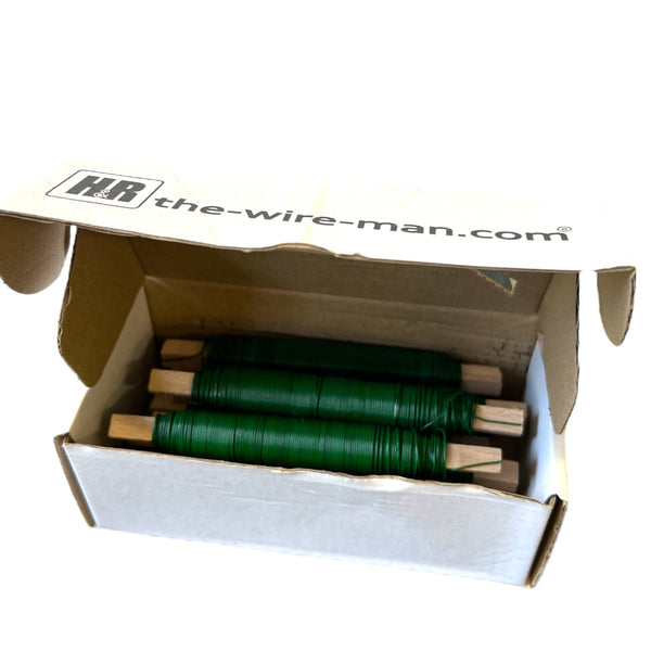 Eco-friendly 0.57mm green mossing wire roll for natural wreath and floral design

