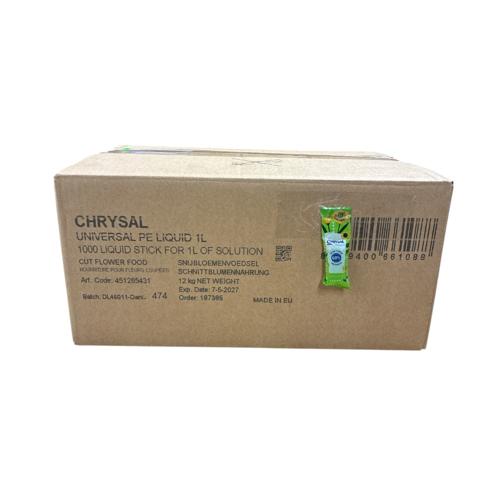 Chrysal flower food universal sticks, recyclable packaging, wholesale solution for longer vase life