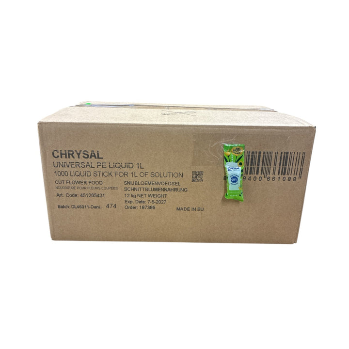 Chrysal flower food universal sticks, recyclable packaging, wholesale solution for longer vase life