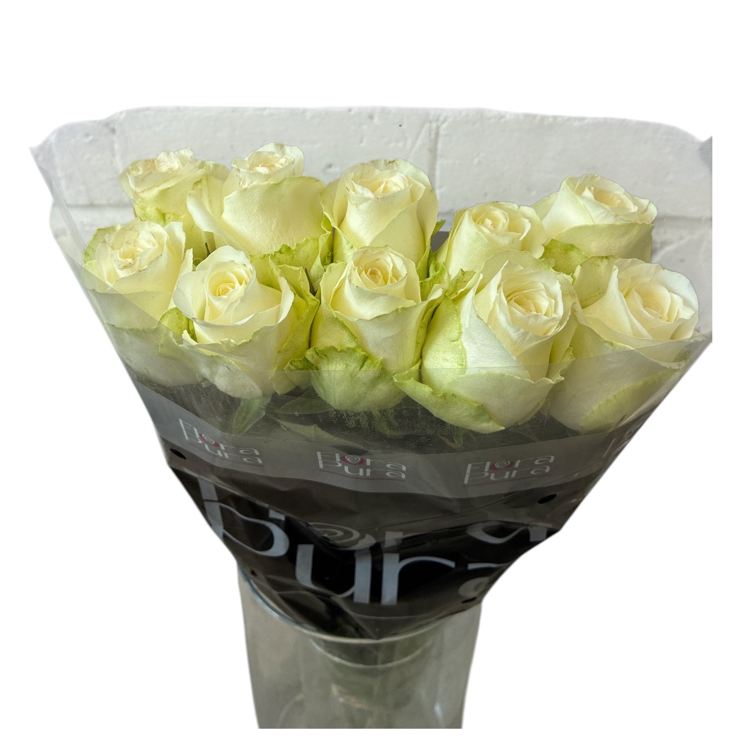 IMPORT - ROSE (ET) medium headed Cream  60cm - Snowstorm