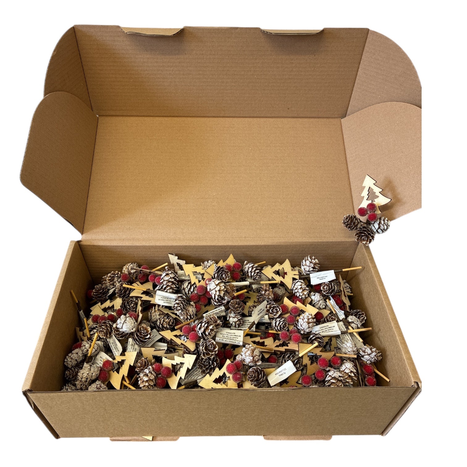 XMAS - Picks x 100 - berries, Larch cones and tree (including postage)