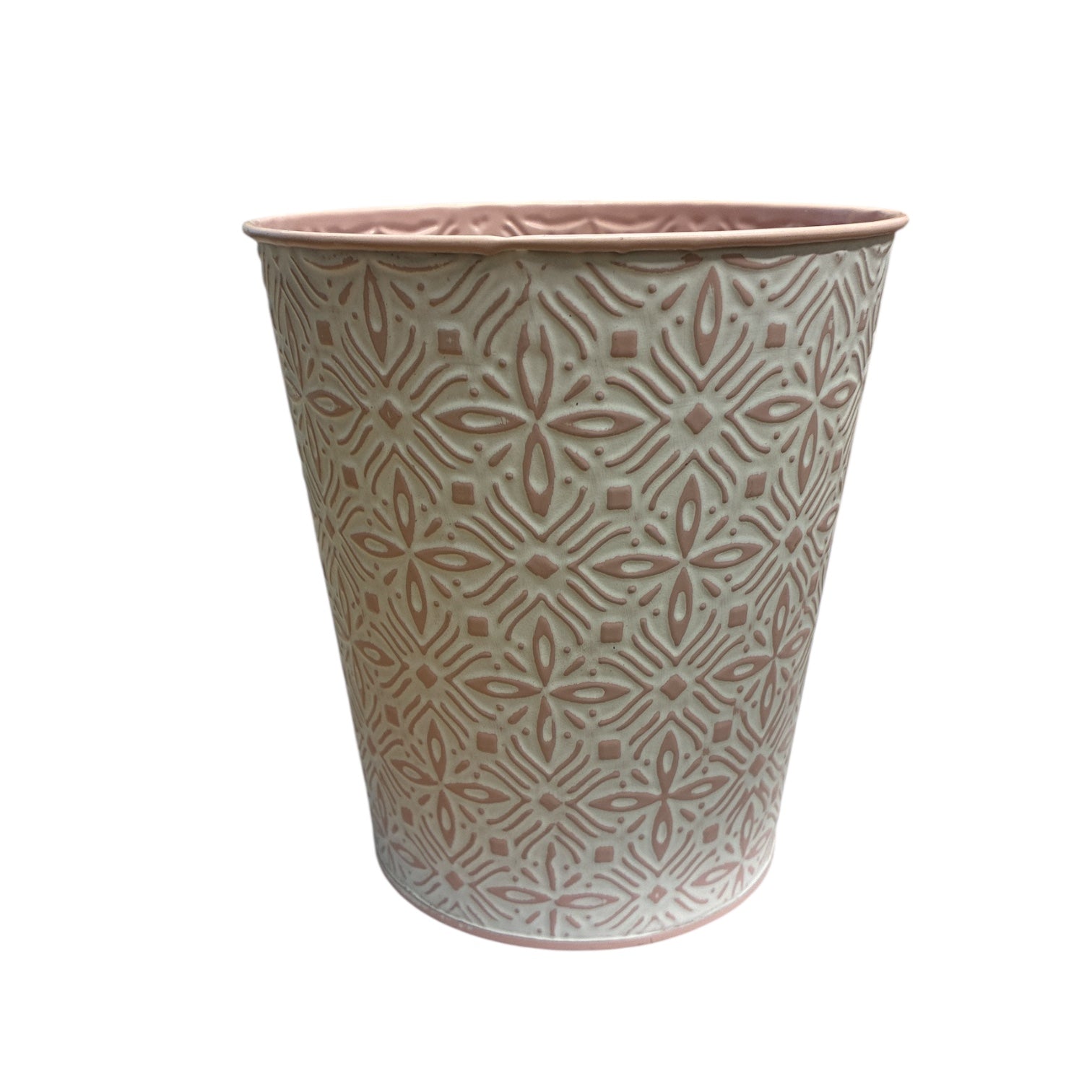 Zinc Pot - Pale Pink 16cm pot