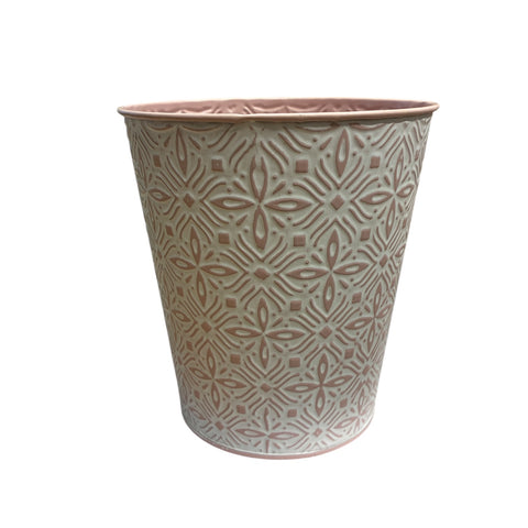 Zinc Pot - Pale Pink 16cm pot
