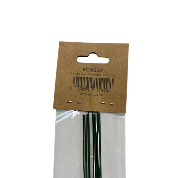0.9mm florist wire – 35cm length, pack of 10 medium-duty wires for structural floral work and sustainable arrangements.