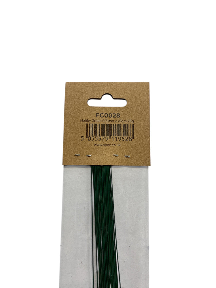 0.71mm fine florist wire – 25cm length, pack of 10 lightweight wires for delicate floral wiring and professional flower arranging.