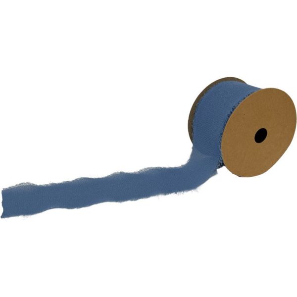 Ribbon - Chiffon Dark Blue 40mm - 5yds