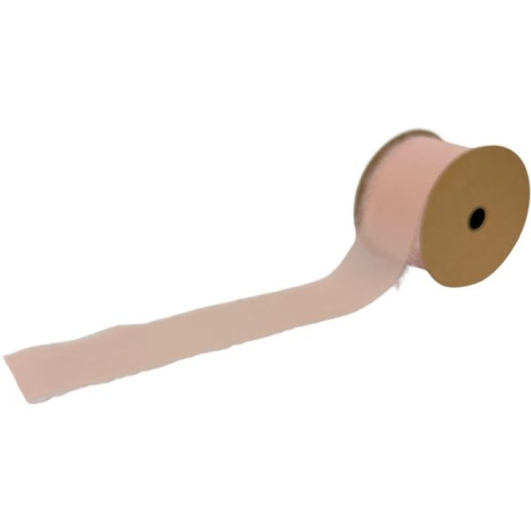 Ribbon - Chiffon Pink 40mm - 5yds