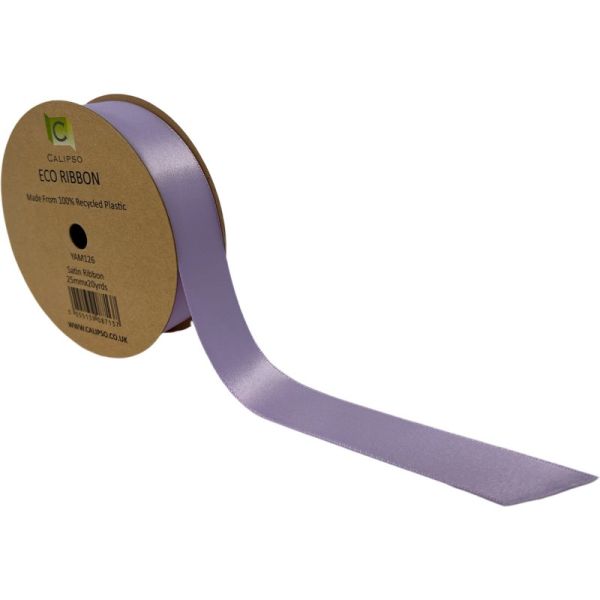 Ribbon Eco - Recycled from plastic bottles DOUBLE FACE LILAC 25mm width x 20 Yards