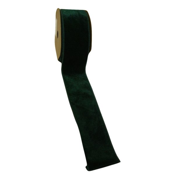 Roll of green ribbon on a white background