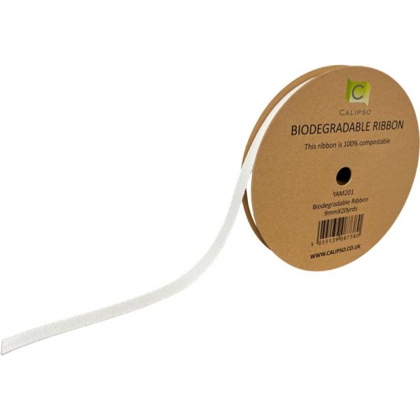 thin white ribbon biodegradable
