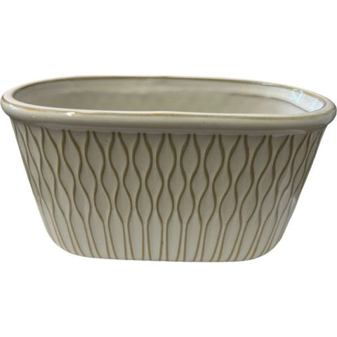 Stoneware Oval - 20*10.8*10.8cm - Ivory