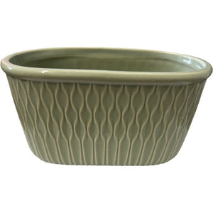 Stoneware Oval - 20*10.8*10.8cm - Sage Green