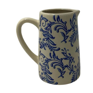 Stoneware Jug - 9*12*18cm - Blue Fleur