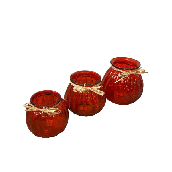 autumn halloween glass pumpkin florist