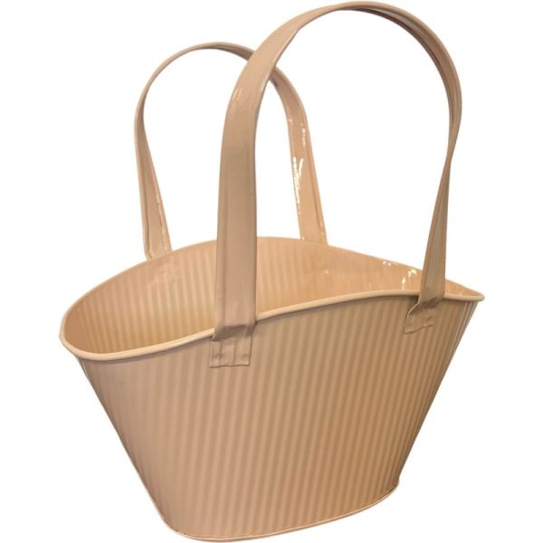 peach plant pot zinc flowers