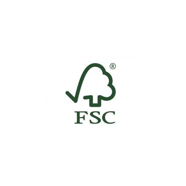 The official Forest Stewardship Council FSC logo, indicating that the Kraft paper sheets are sourced from responsibly managed and sustainable forests.