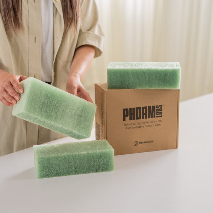 Compostable Floral Foam Blocks by Phoam Labs- Standard 22cm - (3 or 12 blocks) - INCL. DELIVERY