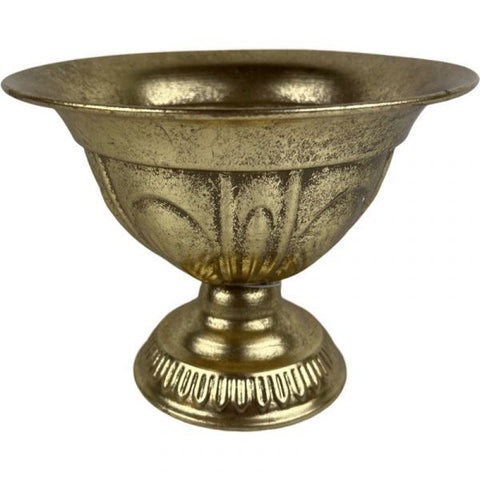 ZINC- Gold Footed Bowl Top Diameter 20.5cm Height 15.5cm