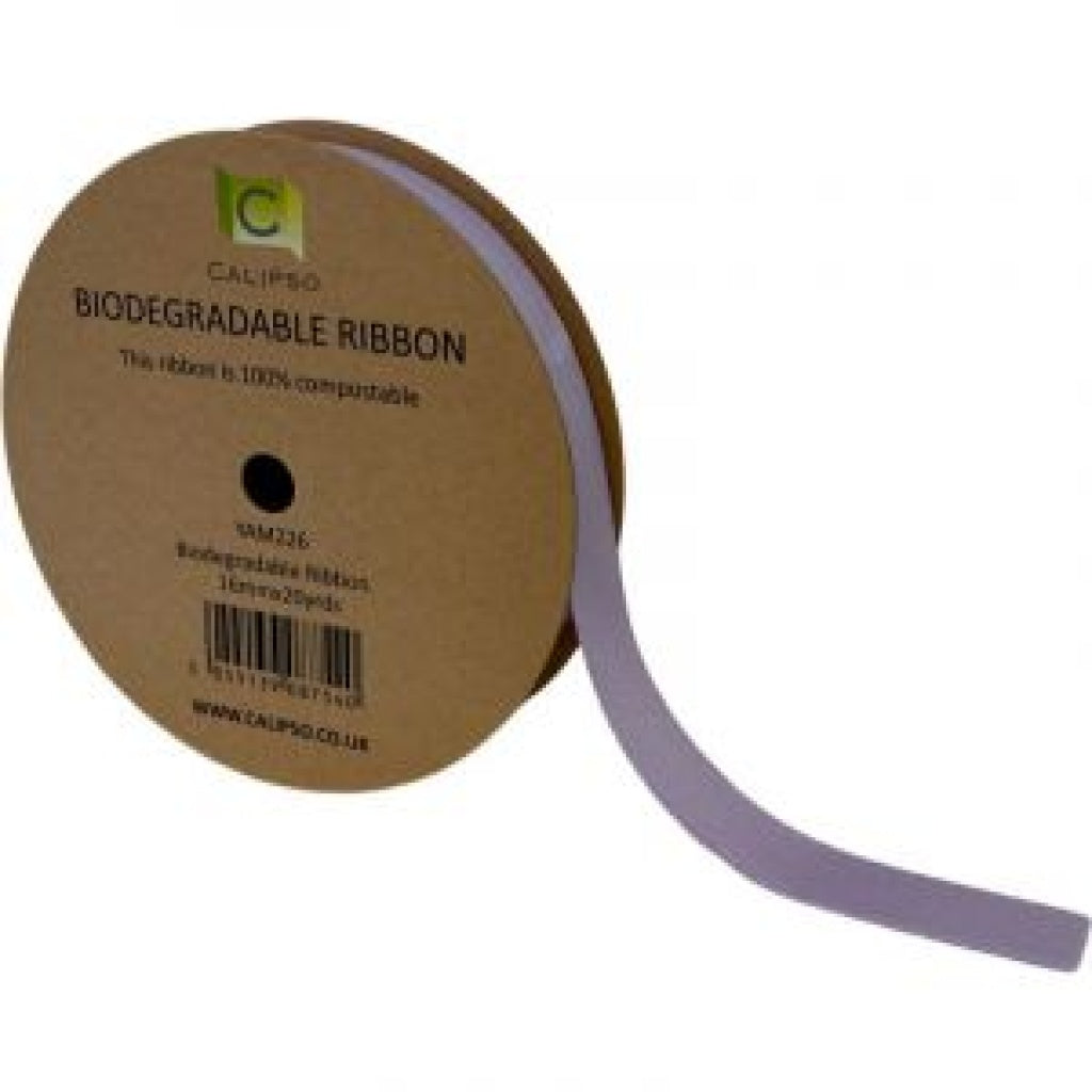 Eco Biodegradable Ribbon | 20 Yards  (Various Widths &amp; Colours Available)