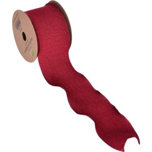 christmas red ribbon cranberry ruffle