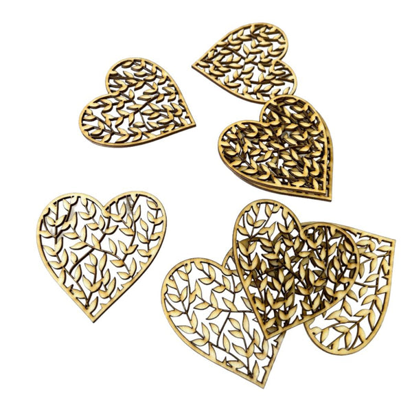 sustainable wooden love heart decor 