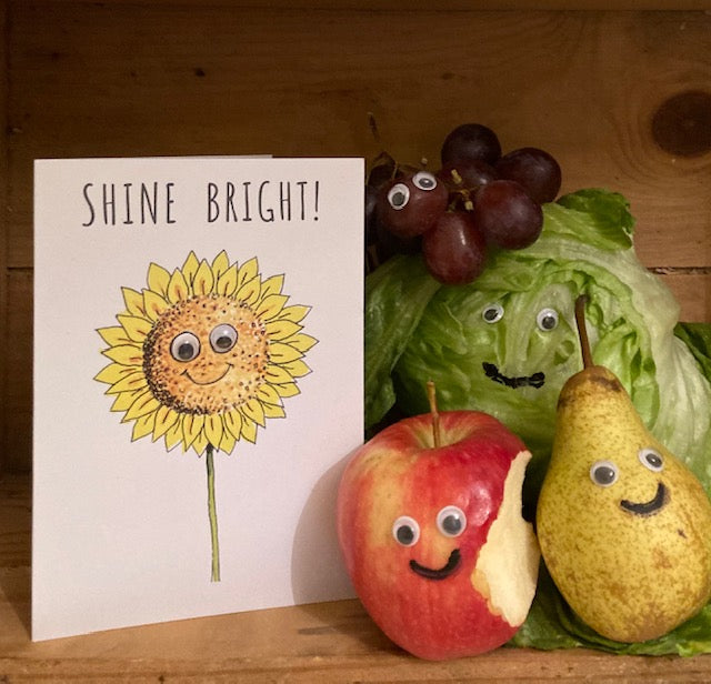 Cards - Folded Googly Eyes - Pack of 12 cards