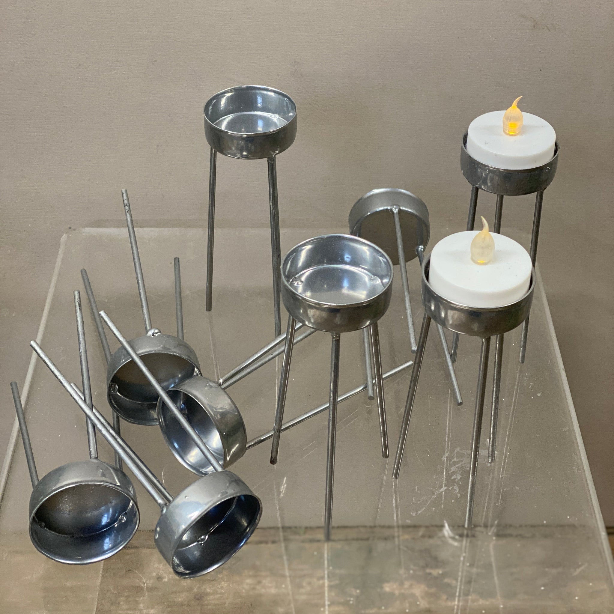 Candle Holders - Metal Tripod
