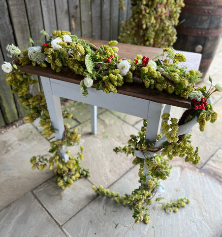 DRIED Hops - SLIM Garland 3 metres approx
