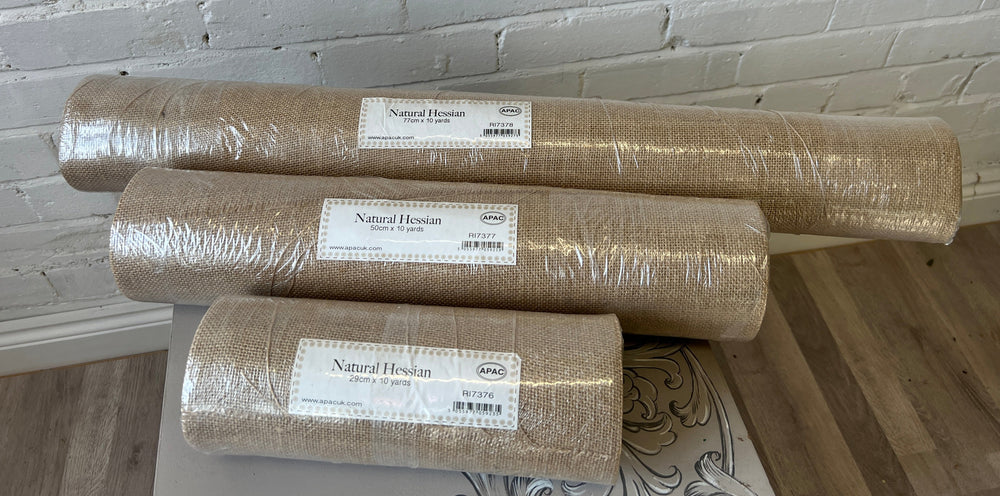Rolls of Hessian - Natural - 77cm wide x 10yds long