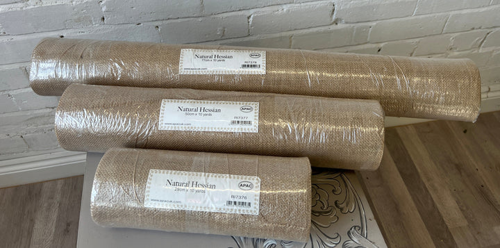 Rolls of Hessian - Natural - 77cm wide x 10yds long