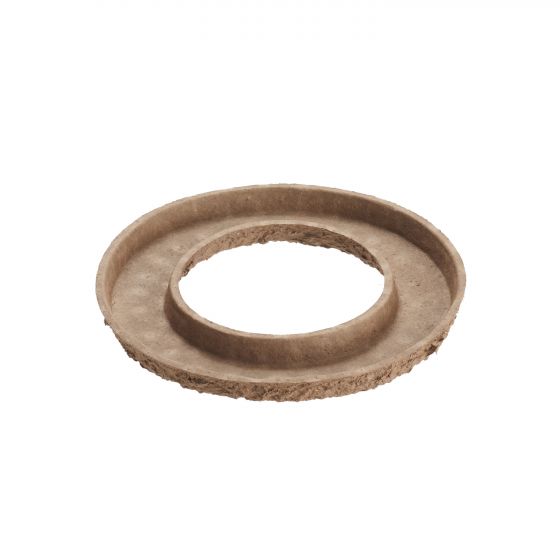 Biodegradable brown wreath ring designed for funeral tributes and displays.