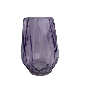 GLASS-Manhattan Vase Lilac 12.6*17.7cm