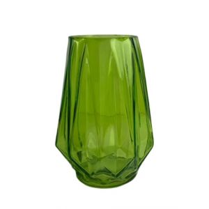 GLASS-Manhattan Vase Lime 12.6*17.7cm